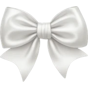 white satin bow sticker