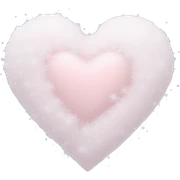frozen pale pink heart with snow sticker
