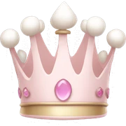 White and pastel pink crown sticker