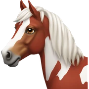 red and white horse  sticker