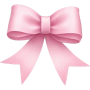 light pink ribbon bow sticker