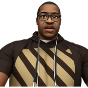 dark-skinned boy with glasses sticker