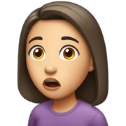 Shocked girl sticker