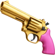 gold and pink gun sticker