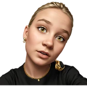 portrait of a girl with jewelry sticker