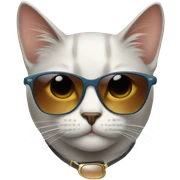 Cat with sunglasses sticker