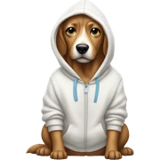 Dog in hoddie sticker