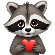 racoon in love sticker