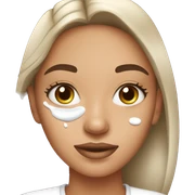 girl doing her skincare sticker