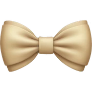 beige bow sticker