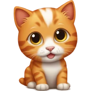 orange cute kitten  sticker