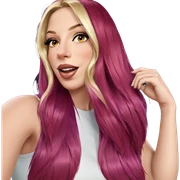 girl with multicolored hair sticker