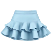 Pale blue ruffle mini skirt no model sticker