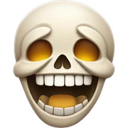 Skull laughing sticker