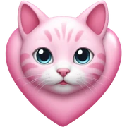 Pink kitty heart sticker