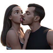 outdoor kiss between two people sticker