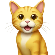 yellow cat sticker