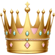 Pink Pastel & Gold Crown sticker