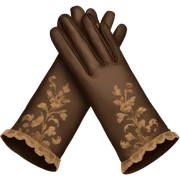 brown rococo gloves sticker