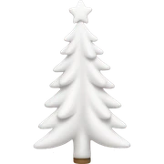 White and pink Christmas tree sticker