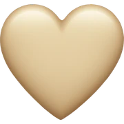 Beige heart  sticker