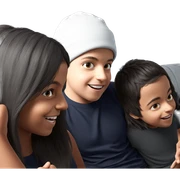 boys having fun with hats sticker