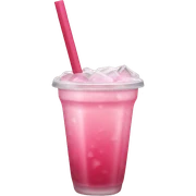 Pink iced drink sticker