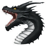 Black dragon white dragon sticker