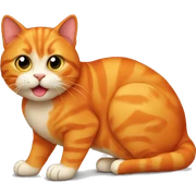 Orange cat   sticker