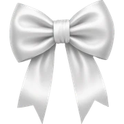 white satin bow sticker