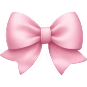 soft Pink bow sticker