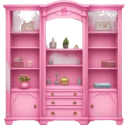 Pink decorated furniture shelves  sticker