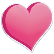 Pink heart sticker