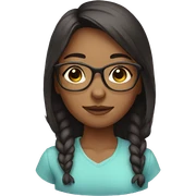girl with glasses sticker