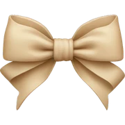 Beige bow  sticker