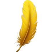 yellow feather  sticker