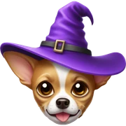 Chihuahua with witch hat sticker