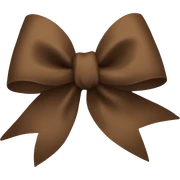 Brown bow sticker