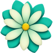 Teal diamond daisy sticker