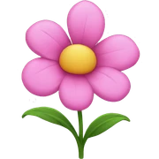 Pink flower sticker