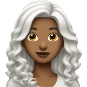 Girl with white hair sticker