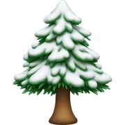 Christmas snow tree sticker