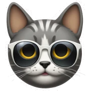 Cat with sunglasses sticker