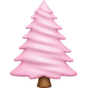 pastel pink christmas tree sticker