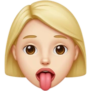 Tongue out face sticker