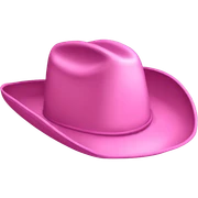 Pink cowboy hat sticker
