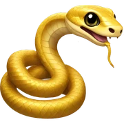 Gold snake  sticker