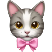 Cat with pink bow sticker
