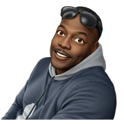 smiling dark-skinned male portrait sticker