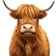 Highland cow sticker
